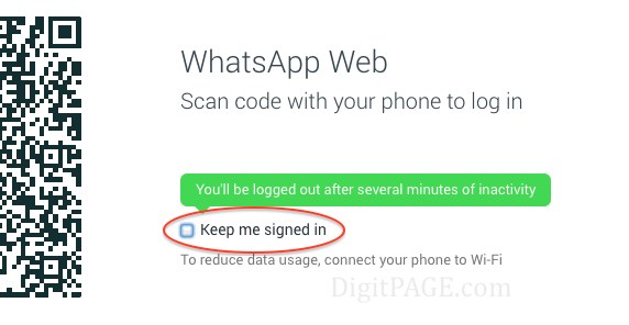 Logout WhatsApp Web after inactivity