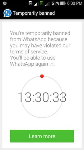 WhatsApp Plus banned