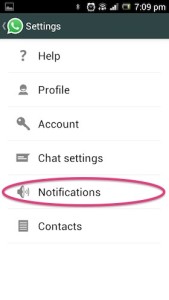 turn off whatsapp group notification android