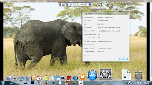 Remote desktop to Mac